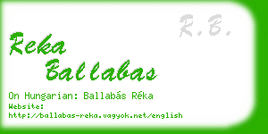 reka ballabas business card
